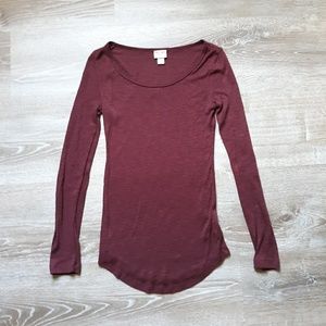 Mossimo Ribbed Long Sleeved Tee